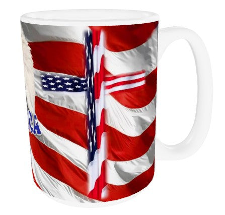 America Cross Coffee Cup EAGLE HEAD AMERICA 250