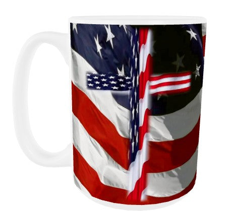 America Cross Coffee Cup IF MY PEOPLE 2 Chronicles 7:14